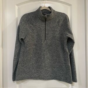 Eddie Bauer ladies fleece pullover with‎ top zipper gray size Medium